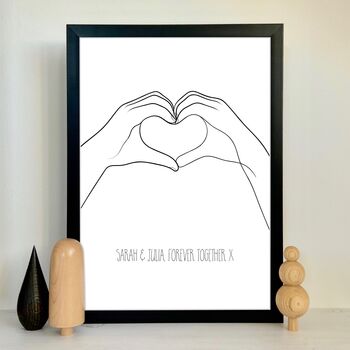 Heart Shapes Personalised Print, 7 of 8