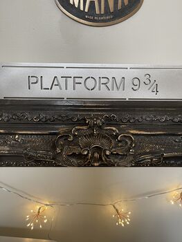 Platform Nine And Three Quarters Harry Potter Sign, 3 of 9