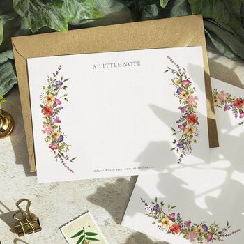 Delicate Watercolour Florals Notelets Gift Set, 2 of 7