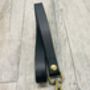 Personalised Black Leather Lanyard, Loop ID Lanyard, thumbnail 9 of 12