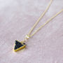 Druzy And Black Diamond Necklace, thumbnail 9 of 12