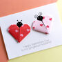 Personalised Love Bug Origami Valentines Day Card, thumbnail 3 of 5
