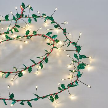 Holly Twine Battery Fairy Lights, 2 of 5