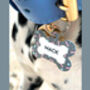 Personalised Leopard Print Doggy Bone Pet ID Tag, thumbnail 6 of 7