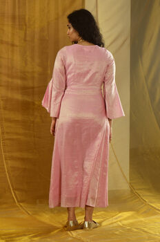 Kirti Tissue Chanderi Knot Dress, 5 of 8