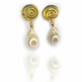 Organic Shape Baroque Pearl Drop Earrings, thumbnail 4 of 4