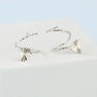 Sterling Silver Heart Spiral Hoop Earrings, thumbnail 3 of 5