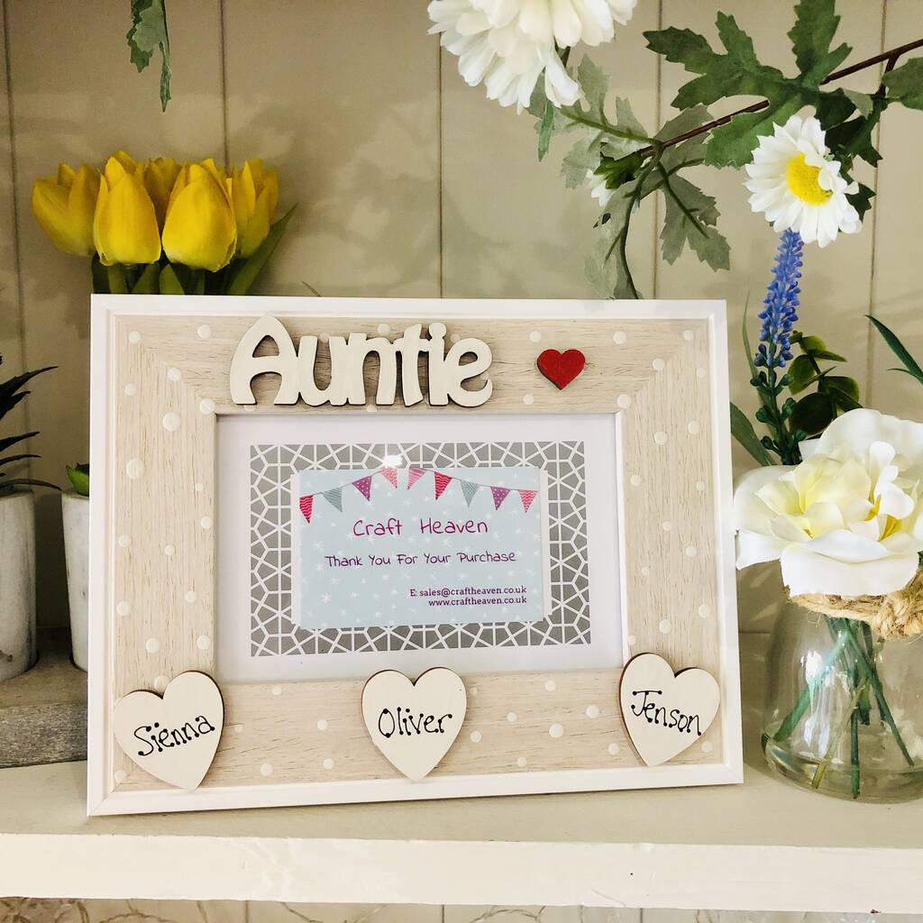 Personalised Auntie Aunt Photo Frame Birthday Gift, 1 of 6