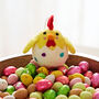 Felt Chick In Egg Hanging Decoration, thumbnail 2 of 2