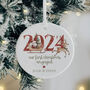 Personalised Our First Christmas Engaged Ceramic Bauble, thumbnail 1 of 4