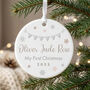 My First Christmas Baby Garland Ceramic Disc Hanging Decoration Bauble + Gift Box, thumbnail 1 of 9