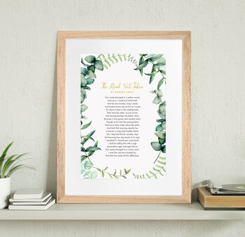 Personalised Floral Green Leaves Poem Print, 7 of 7
