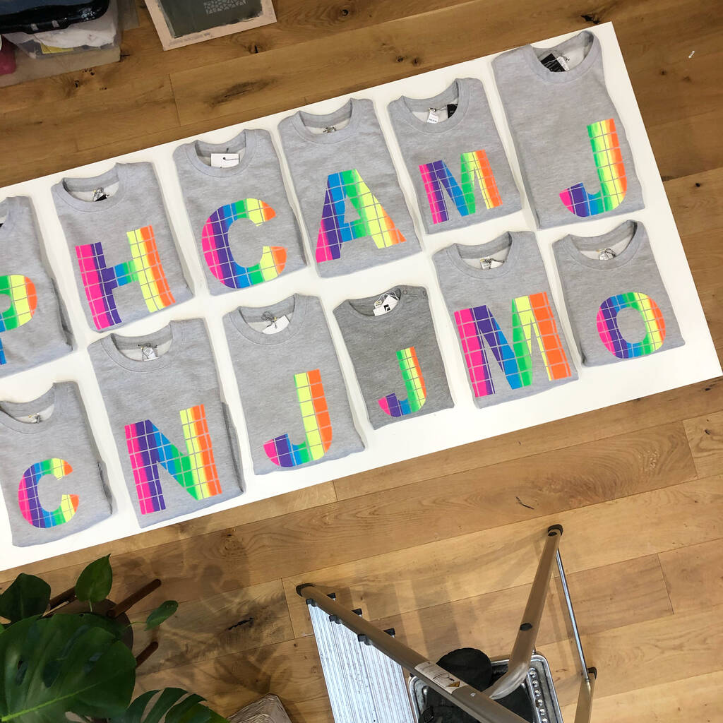 Kids And Babies Personalised Grey Letter Sweatshirt, 1 of 11