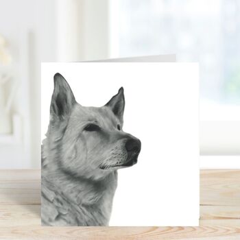 Alsatian Dog Hand Drawn Greeting Card, 5 of 6
