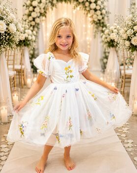 Enchanted Forget Me Not Dress White, 8 of 9