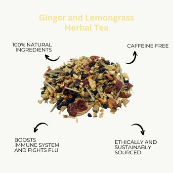 Ginger And Lemongrass Loose Leaf Tea, 2 of 6