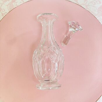 Vintage Decorative Cut Glass Crystal Perfume Bottle ~ 19, 3 of 7
