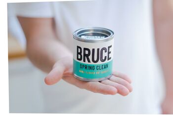 'Bruce Spring Clean' Fresh Cotton Scented Candle, 4 of 8