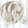 Organic Personalised Embroidered Large Muslin Swaddle, thumbnail 3 of 7