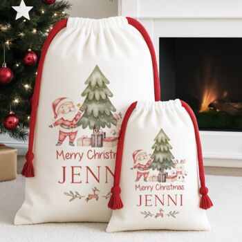 Personalised Santa And Friends Christmas Sack, 3 of 5