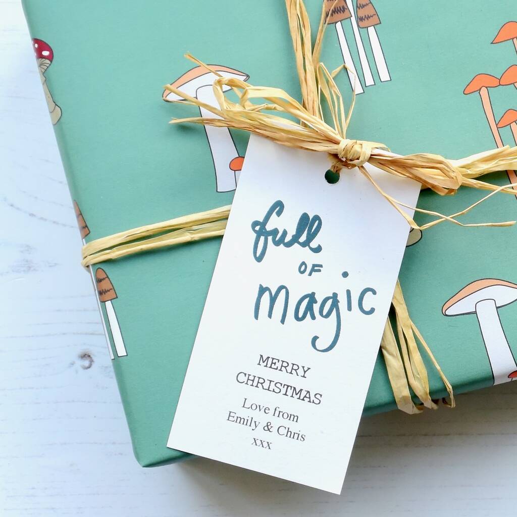 10 Personalised 'Full Of Magic' Christmas Gift Tags, 1 of 2