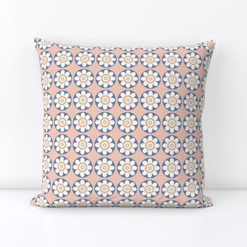 Daisy Daisy Cushion Cover Blue Or Pink, 2 of 2