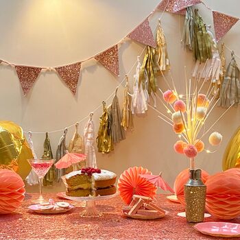 Luxe Pink Glitter Bunting, 3 M, 2 of 4