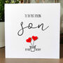 Personalised Birthday Card For Special Son, Handmade Card For Him, thumbnail 1 of 3