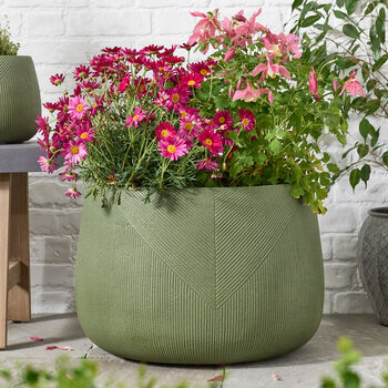 Kalo Green Striped Planter, 5 of 7