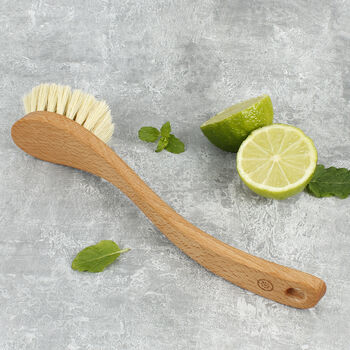 Sustainable Wood Shaped Dish Brush With Plant Bristles, 3 of 7