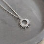 Sterling Silver Sunburst Charm Necklace, thumbnail 3 of 6