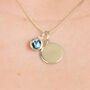 18ct Gold Plated March Birthstone Necklace Set, thumbnail 1 of 10