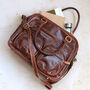 Brown Leather Overnight Holdall Bag, thumbnail 3 of 6