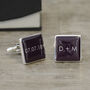 Personalised Initials And Date Wedding Cufflinks, thumbnail 2 of 4