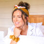 Floral Mustard Headband And Scrunchie Set, thumbnail 2 of 5
