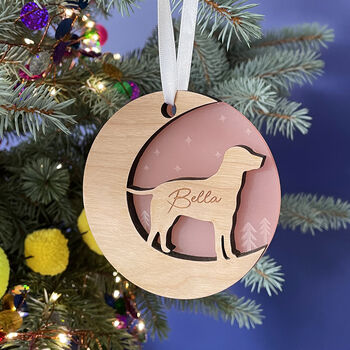 Starry Dog Breed Personalised Christmas Decoration, 5 of 7