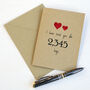 Number Of Days Anniversary Card, thumbnail 1 of 6