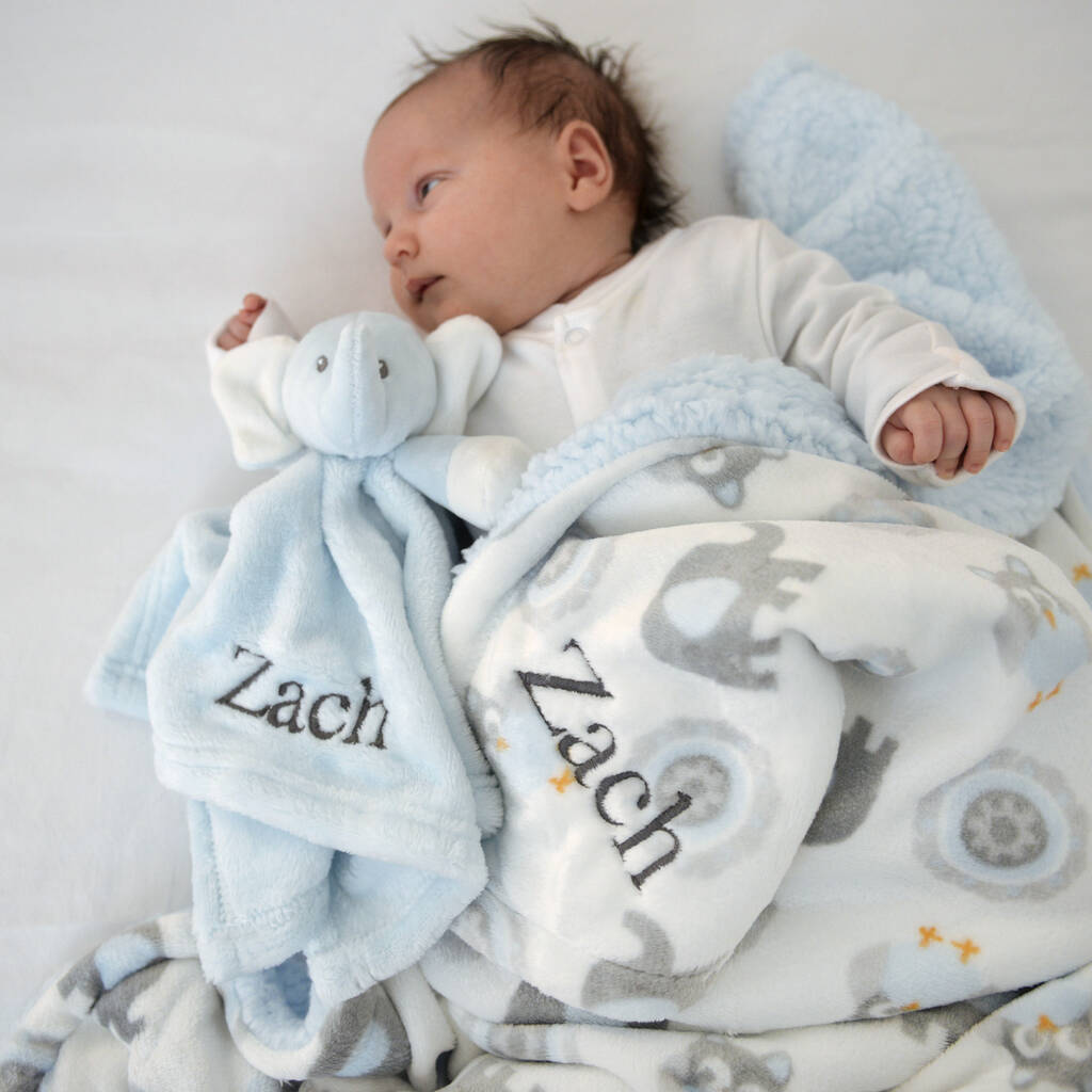 personalised baby comforter blanket