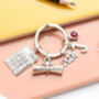 Maths Graduate Personalised Keyring, Graduation Keyring, Accountant, thumbnail 3 of 9