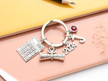 Maths Graduate Personalised Keyring, Graduation Keyring, Accountant, 3 of 9