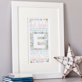 Personalised Stars New Baby Print Gift, 3 of 11