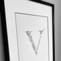 'Letter V' Linear Illustration Print, thumbnail 5 of 7