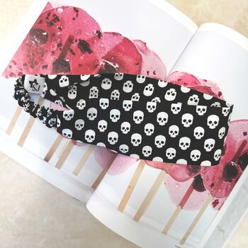 Scrunchie And Headband Set Halloween Skull Gift, 4 of 9
