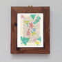 Set Of Three Colourful Botanical Wood Block Prints, thumbnail 2 of 8