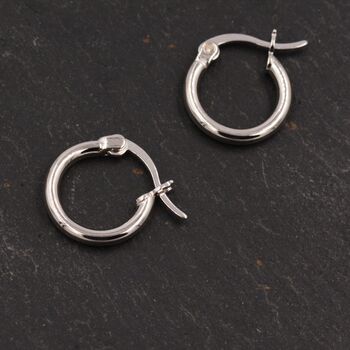 Mismatched Detachable Pearl Dangle Hoop Earrings In Sterling Silver, 6 of 11