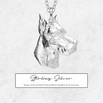 Sterling Silver Great Dane Necklace, 3 of 8
