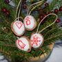 Set Of Four Christmas Handmade Tree's Decorations, thumbnail 5 of 12