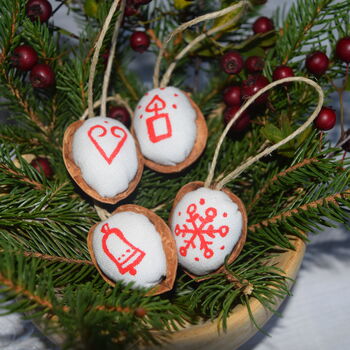 Set Of Four Christmas Handmade Tree's Decorations, 5 of 12