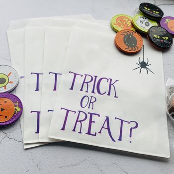 Trick Or Treat Paper Sweet Treat Bag Set Of 10, 3 of 3