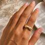 Hammered Gold Plated Silver Russian Wedding Ring, thumbnail 1 of 8